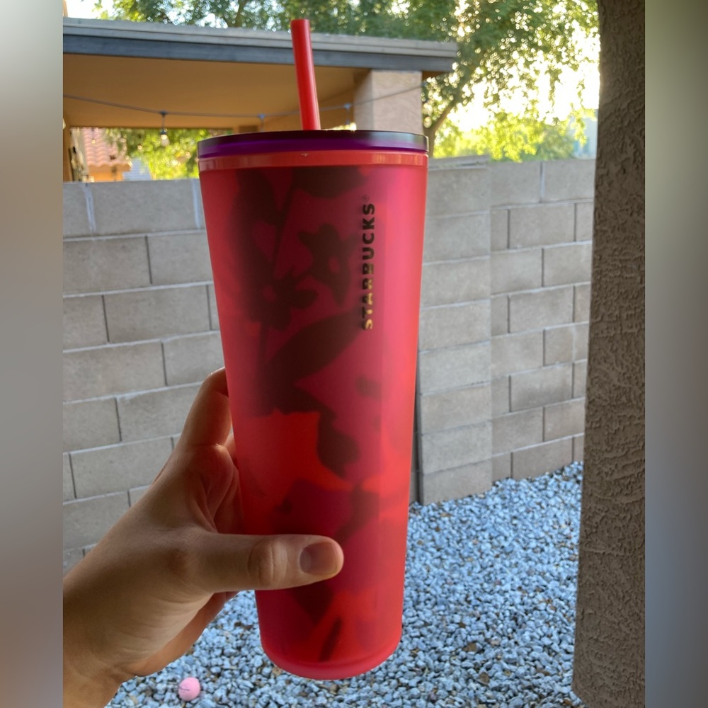 Pink & Floral Starbucks Tumbler 💫